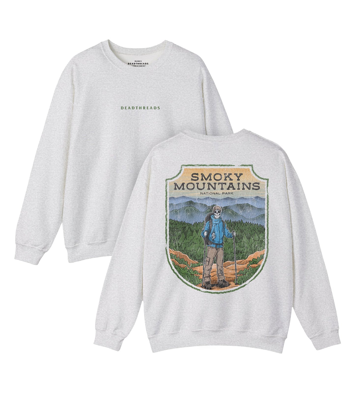 SMOKY MOUNTAINS NATIONAL PARK (MALE) - “DT ESSENTIAL" CREWNECK SWEATSHIRT – Sweatshirt – Dead Threads Apparel
