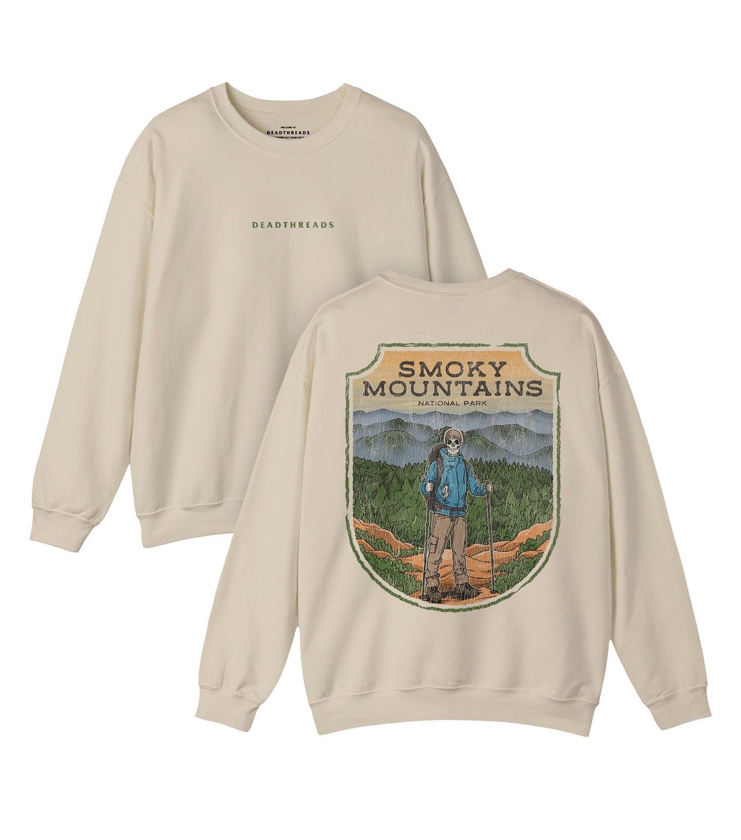 SMOKY MOUNTAINS NATIONAL PARK (MALE) - “DT ESSENTIAL" CREWNECK SWEATSHIRT – Sweatshirt – Dead Threads Apparel