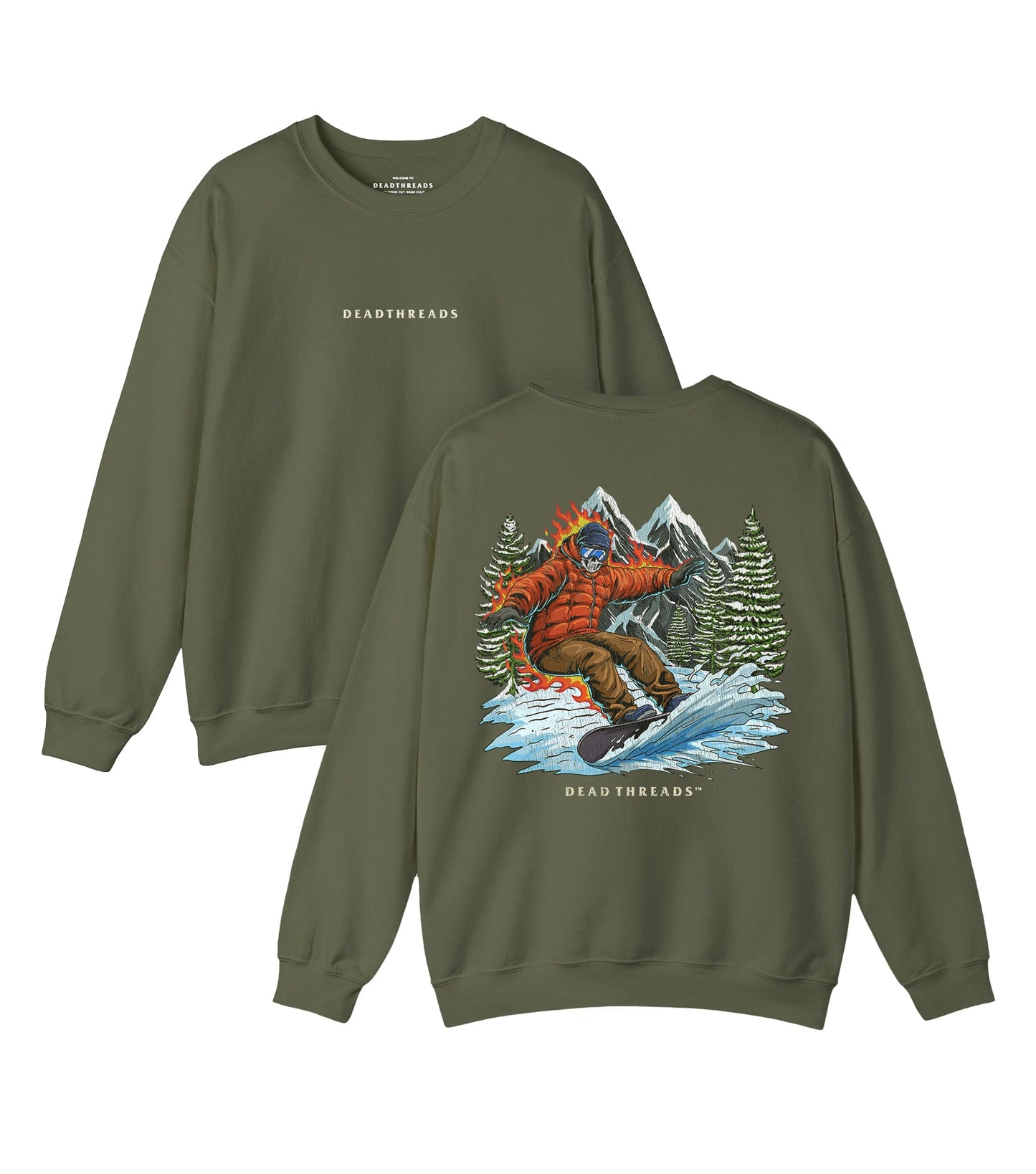 SNOWBOARDING - “DT ESSENTIAL" CREWNECK SWEATSHIRT – Sweatshirt – Dead Threads Apparel