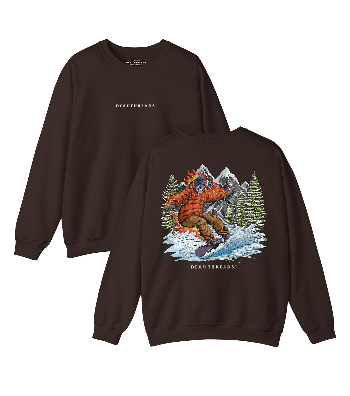 SNOWBOARDING - “DT ESSENTIAL" CREWNECK SWEATSHIRT – Sweatshirt – Dead Threads Apparel