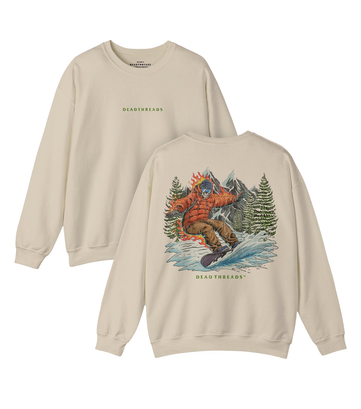 SNOWBOARDING - “DT ESSENTIAL" CREWNECK SWEATSHIRT – Sweatshirt – Dead Threads Apparel
