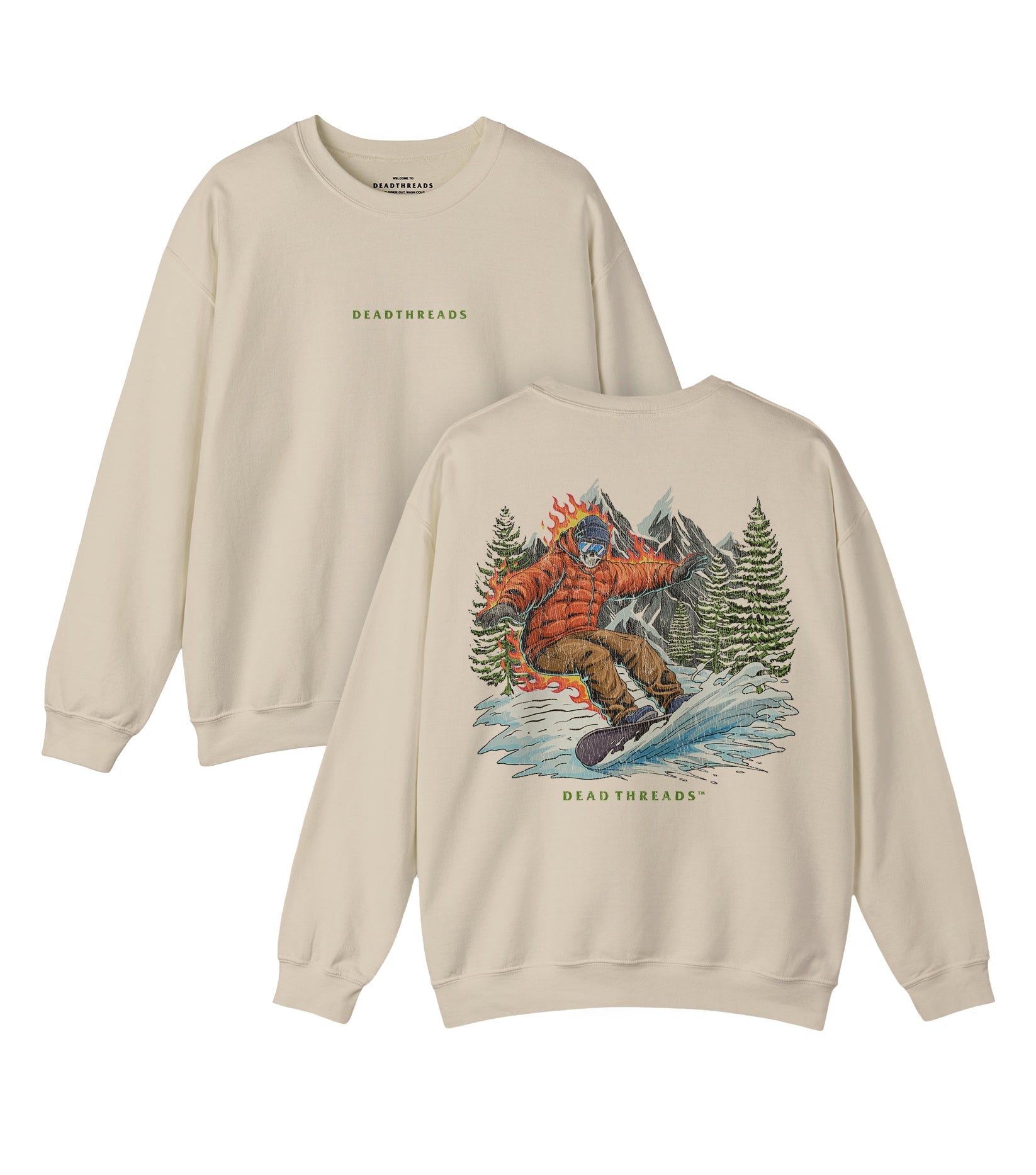 SNOWBOARDING - “DT ESSENTIAL" CREWNECK SWEATSHIRT – Sweatshirt – Dead Threads Apparel