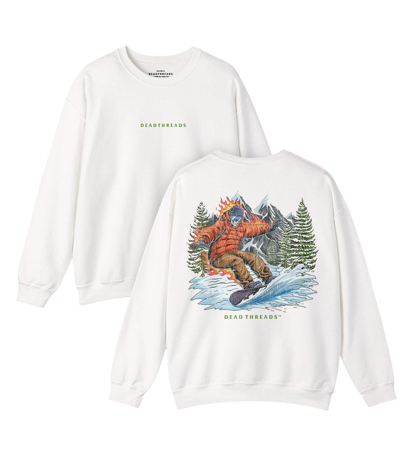 SNOWBOARDING - “DT ESSENTIAL" CREWNECK SWEATSHIRT – Sweatshirt – Dead Threads Apparel