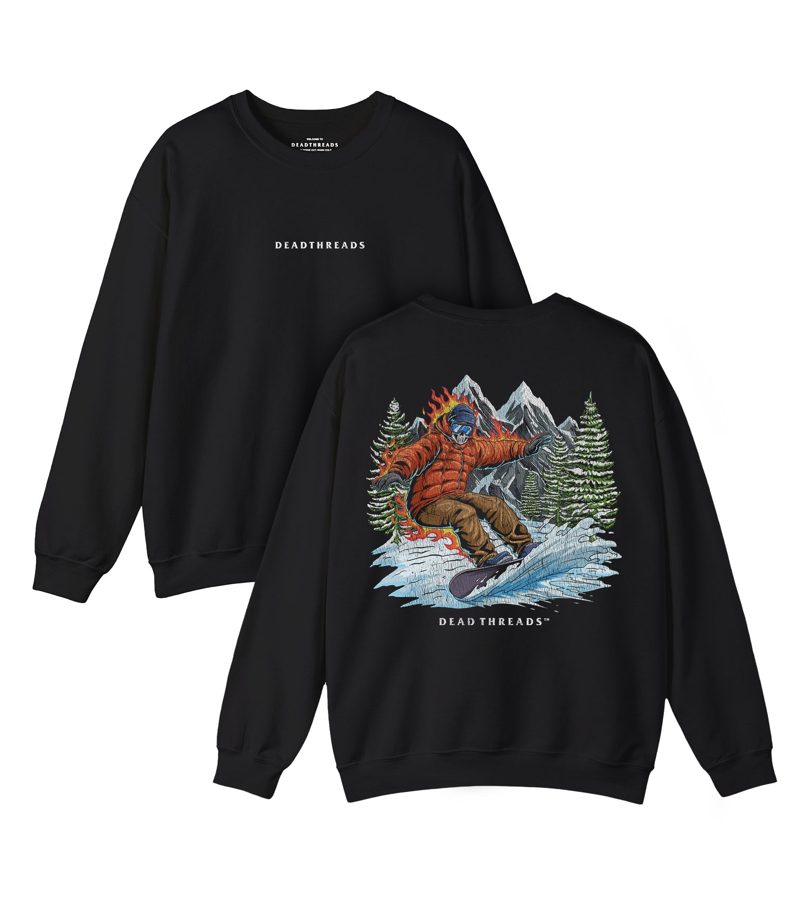 SNOWBOARDING - “DT ESSENTIAL" CREWNECK SWEATSHIRT – Sweatshirt – Dead Threads Apparel