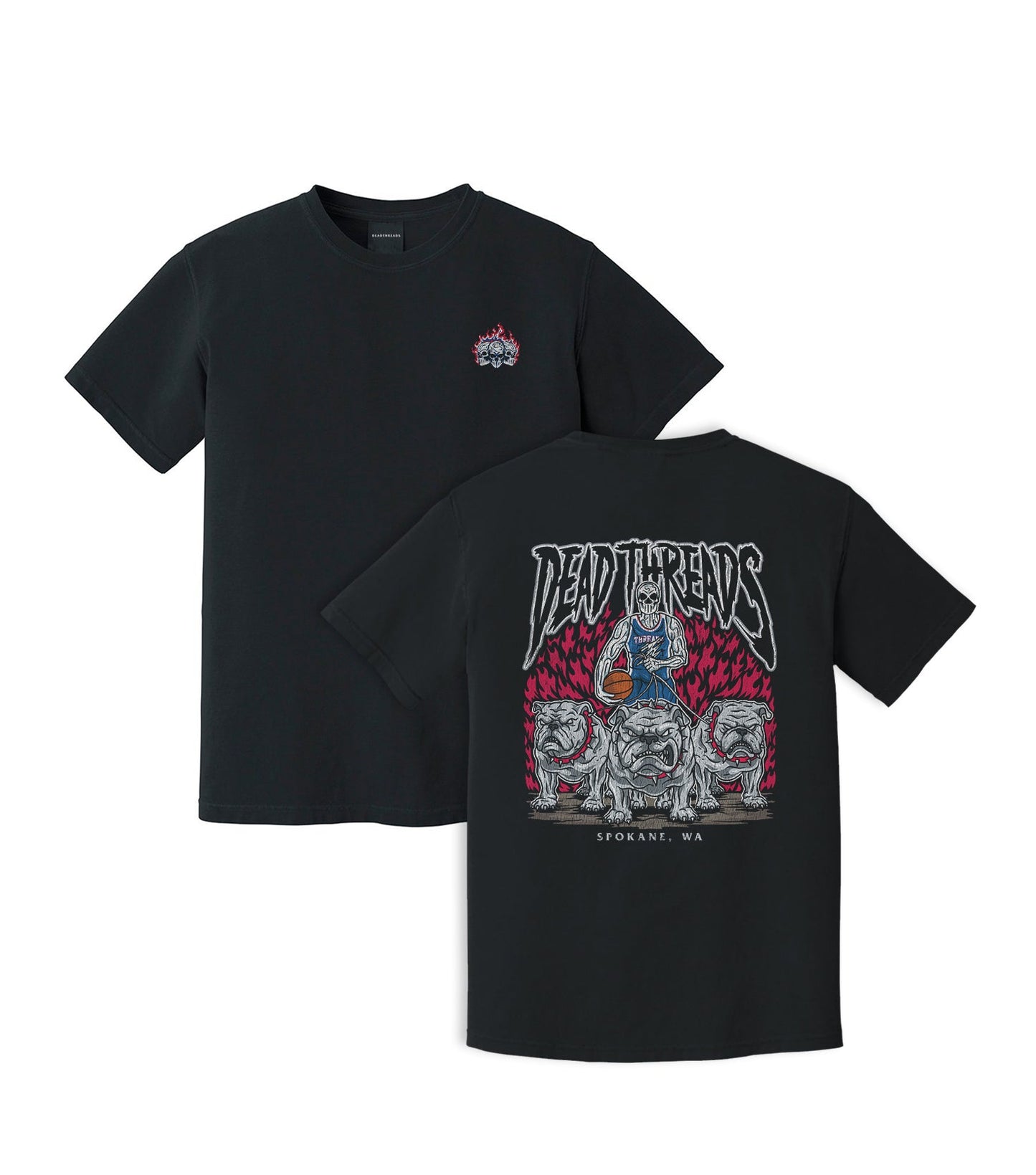 SPOKANE BASKETBALL - “3 SKULL” PREMIUM T-SHIRT – T-Shirt – Dead Threads Apparel