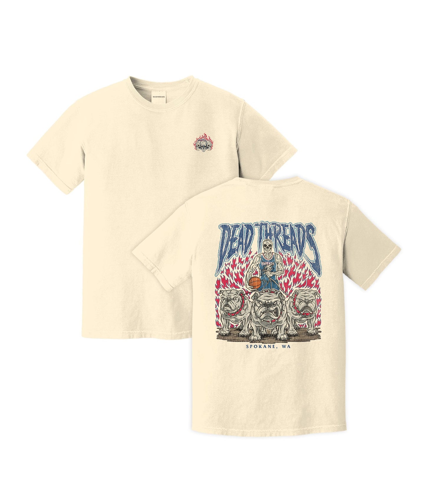 SPOKANE BASKETBALL - “3 SKULL” PREMIUM T-SHIRT – T-Shirt – Dead Threads Apparel