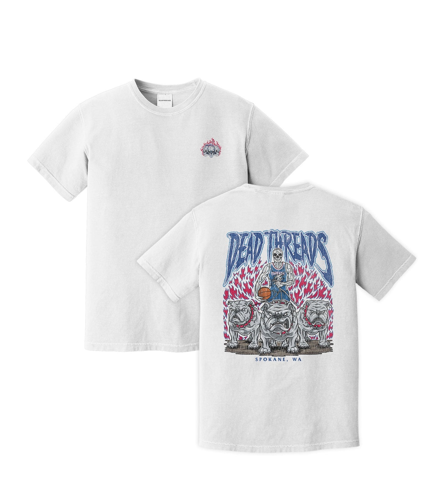 SPOKANE BASKETBALL - “3 SKULL” PREMIUM T-SHIRT – T-Shirt – Dead Threads Apparel