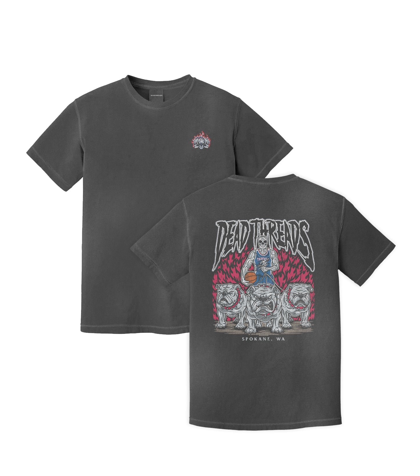 SPOKANE BASKETBALL - “3 SKULL” PREMIUM T-SHIRT – T-Shirt – Dead Threads Apparel