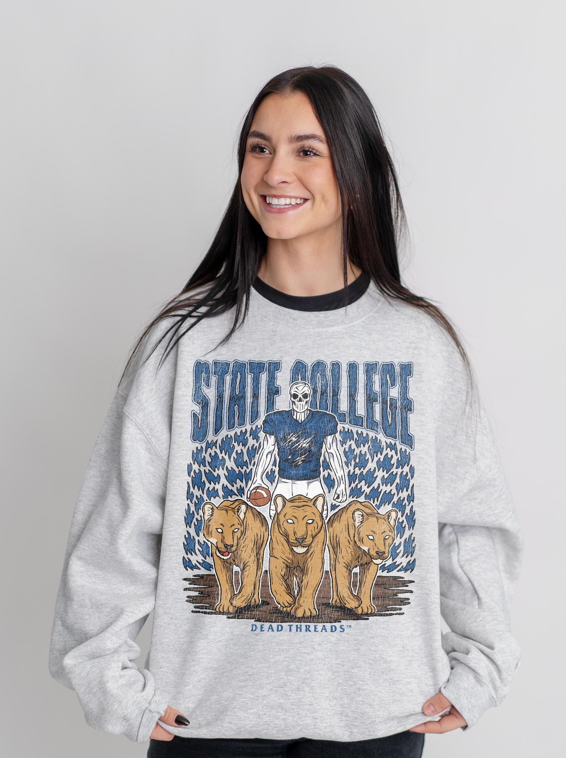 STATE COLLEGE FOOTBALL CREWNECK SWEATSHIRT – Sweatshirt – Dead Threads Apparel