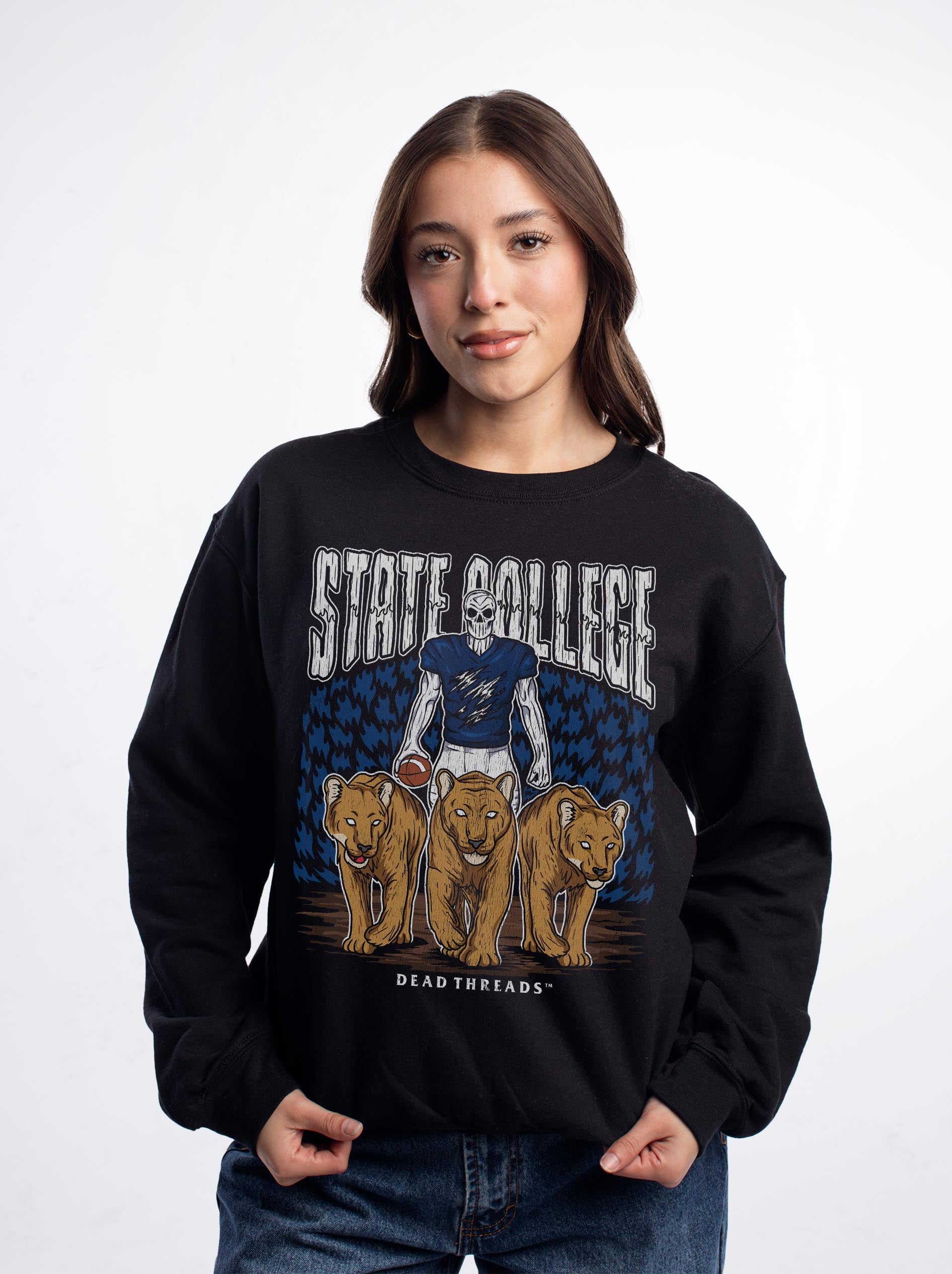 STATE COLLEGE FOOTBALL CREWNECK SWEATSHIRT – Sweatshirt – Dead Threads Apparel