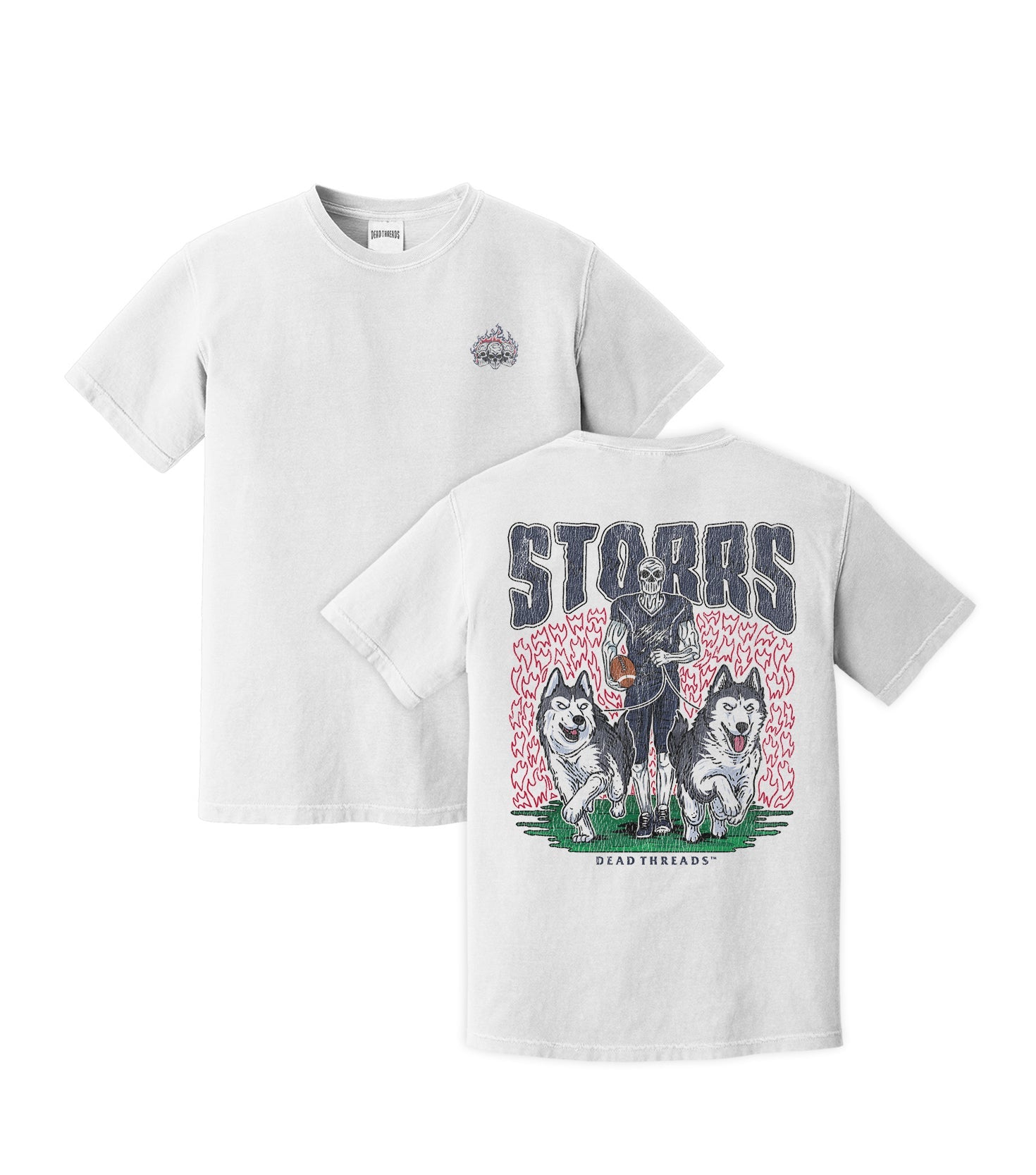 STORRS FOOTBALL - “3 SKULL” PREMIUM T - SHIRT – T-Shirt – Dead Threads Apparel
