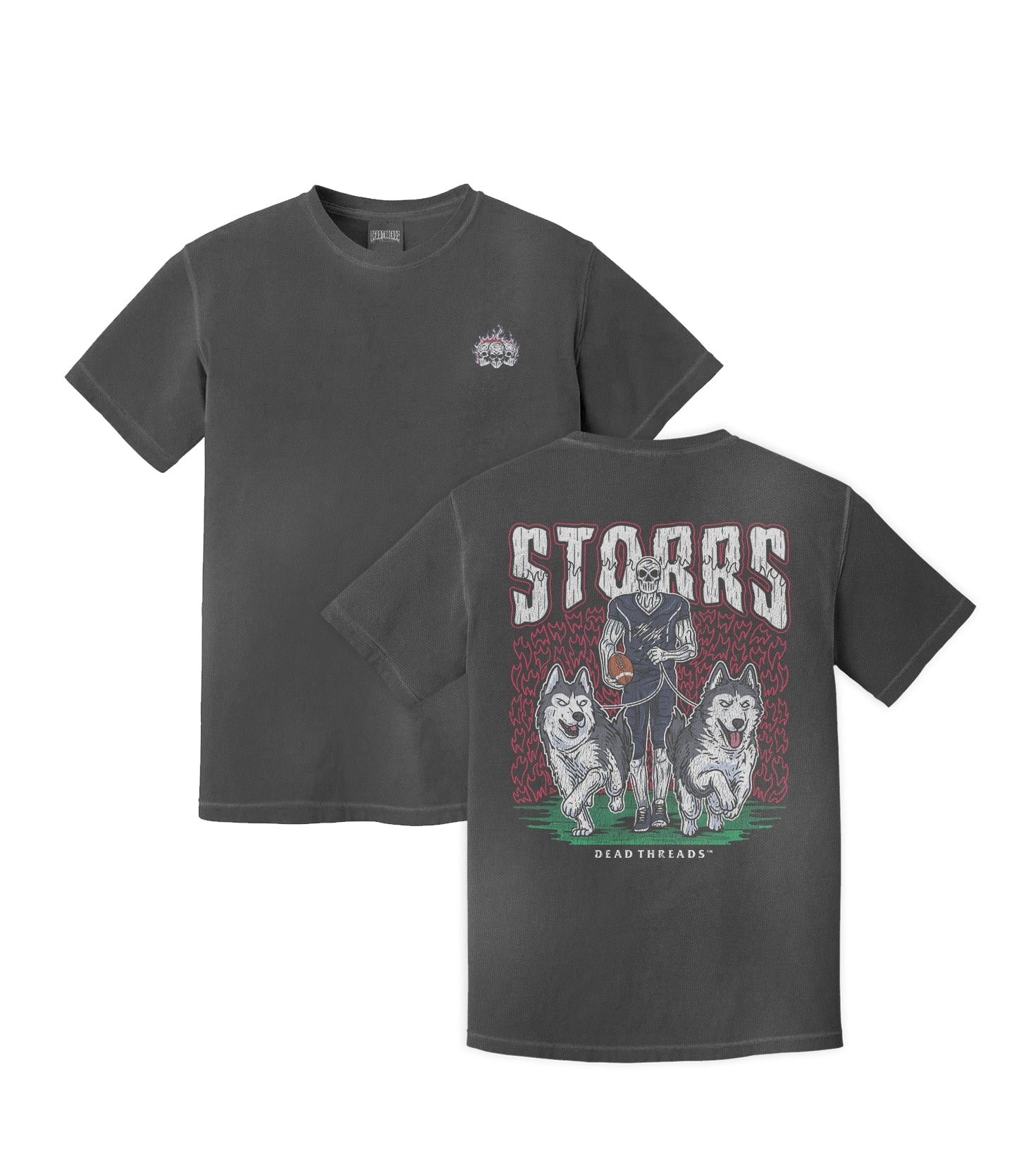 STORRS FOOTBALL - “3 SKULL” PREMIUM T - SHIRT – T-Shirt – Dead Threads Apparel