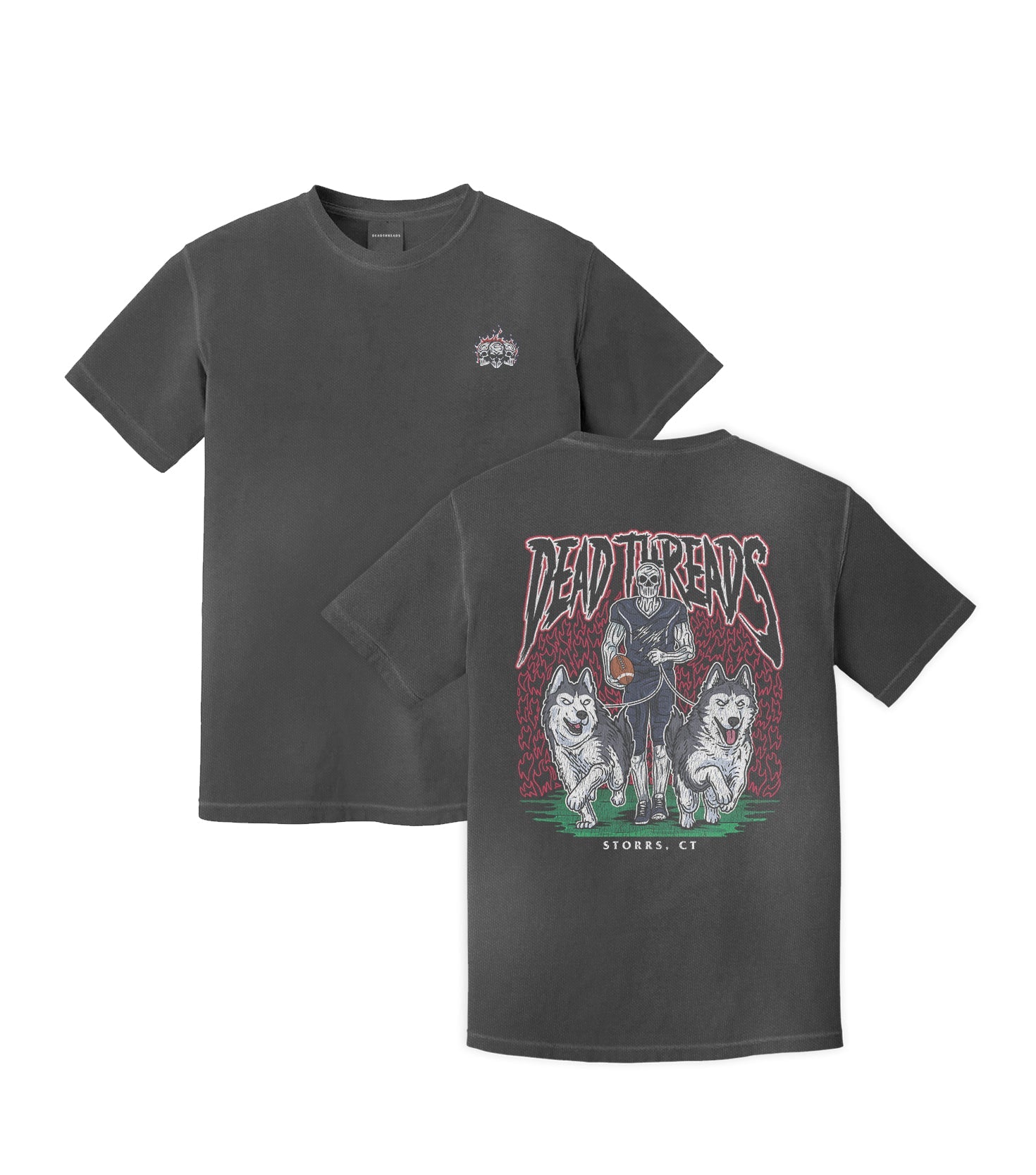 STORRS FOOTBALL - “3 SKULL” PREMIUM T-SHIRT – T-Shirt – Dead Threads Apparel
