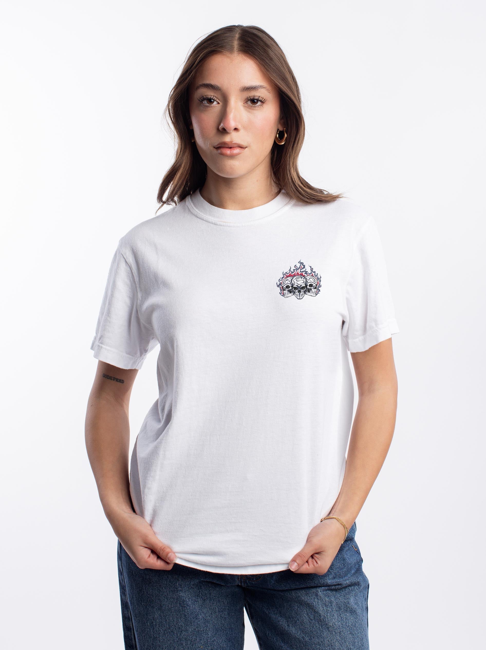 STORRS FOOTBALL - “3 SKULL” PREMIUM T-SHIRT – T-Shirt – Dead Threads Apparel