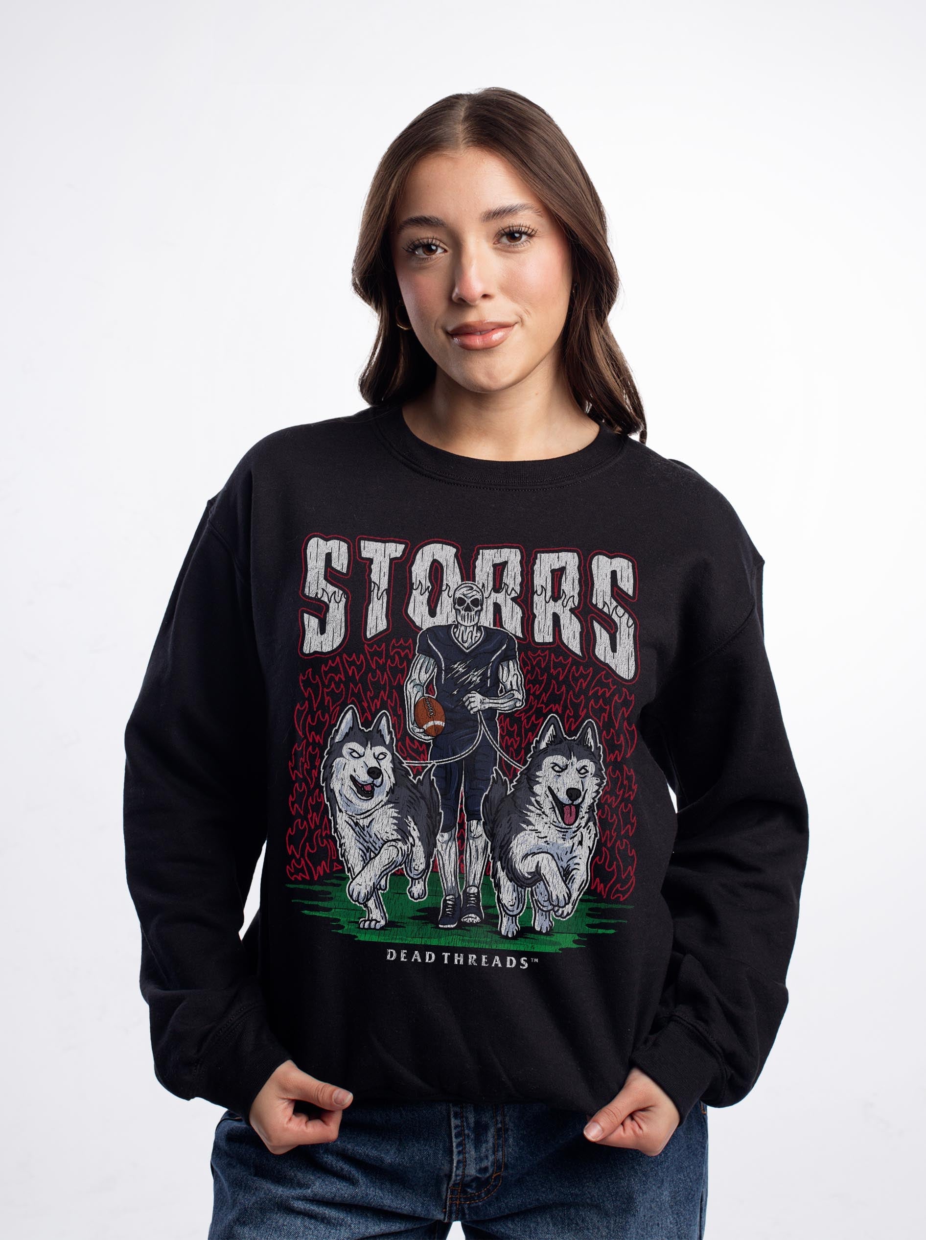 STORRS FOOTBALL CREWNECK SWEATSHIRT – Sweatshirt – Dead Threads Apparel