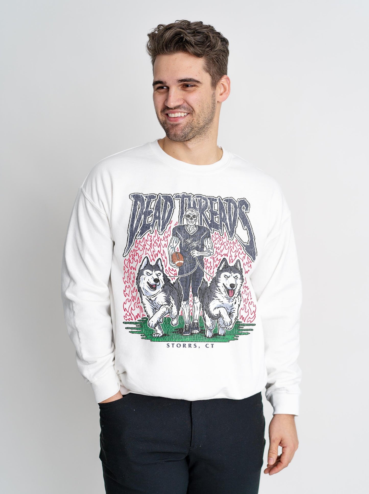 STORRS FOOTBALL - CREWNECK SWEATSHIRT – Sweatshirt – Dead Threads Apparel