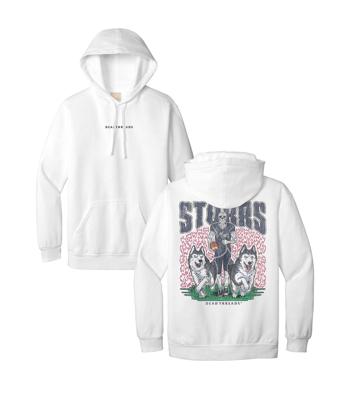 STORRS FOOTBALL - “DT ESSENTIAL" HOODIE – Hoodie – Dead Threads Apparel