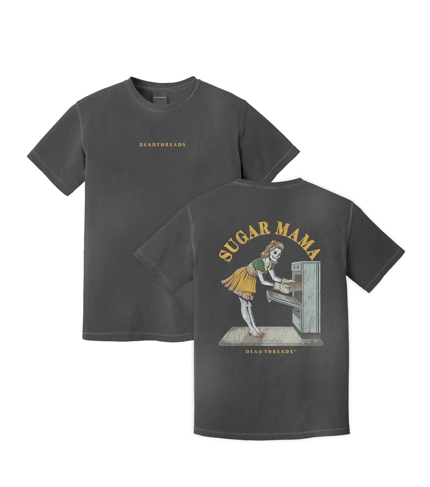 SUGAR MAMA - “DT ESSENTIAL" PREMIUM T - SHIRT - skeleton skull t-shirt — Dead Threads Apparel