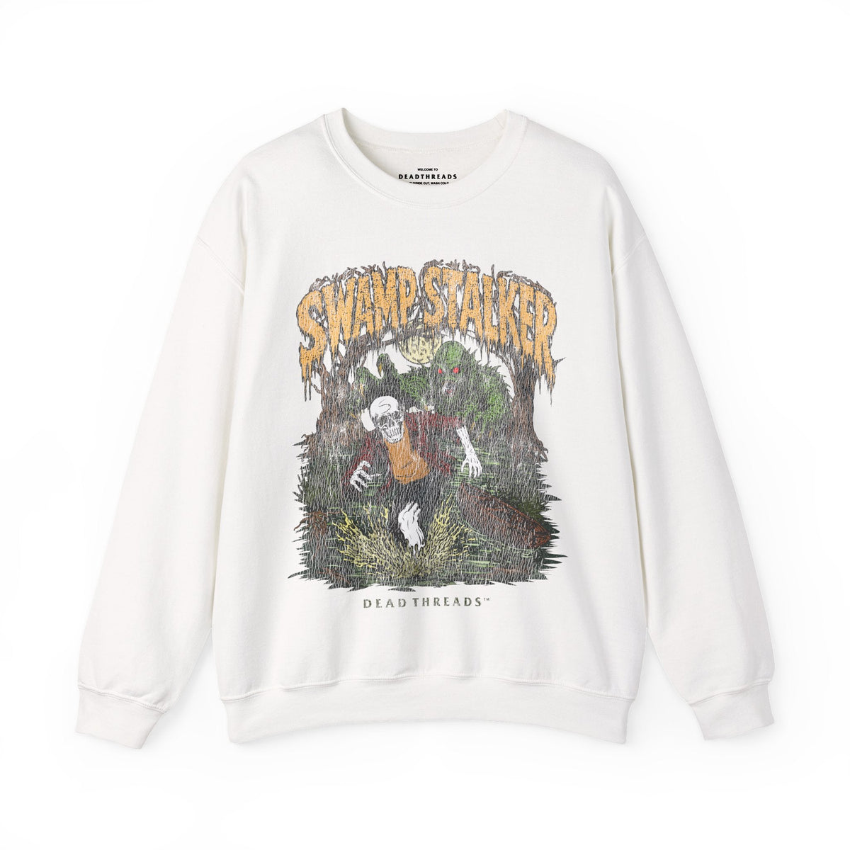 SWAMP STALKER CREWNECK SWEATSHIRT - Halloween Limited Drop – Sweatshirt – Dead Threads Apparel