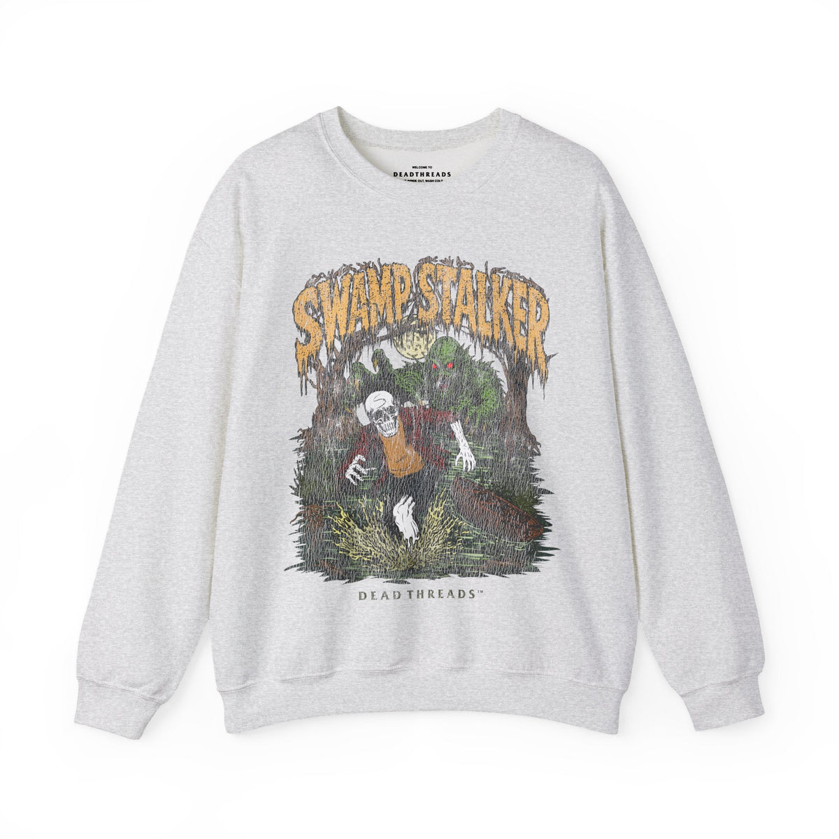SWAMP STALKER CREWNECK SWEATSHIRT - Halloween Limited Drop – Sweatshirt – Dead Threads Apparel