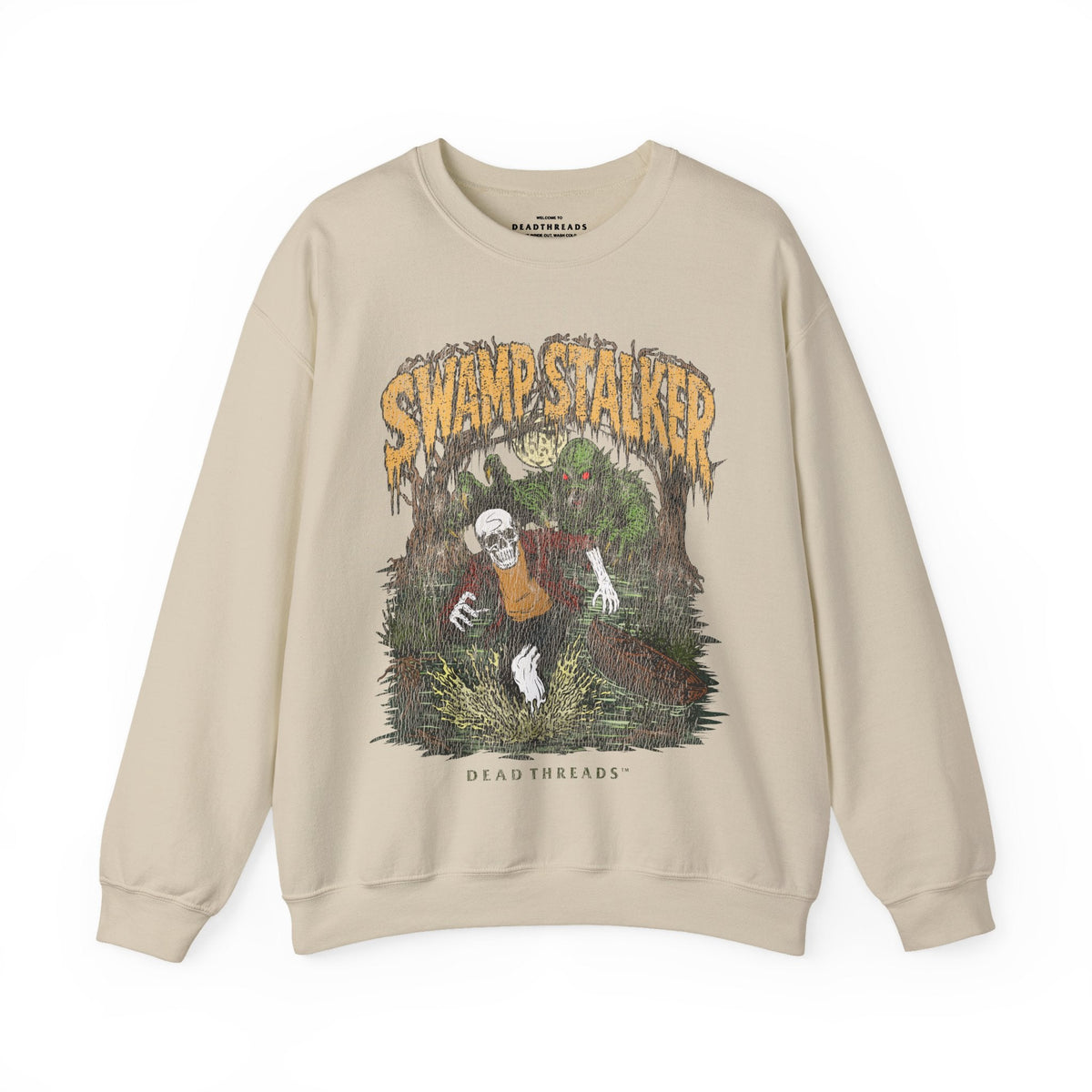 SWAMP STALKER CREWNECK SWEATSHIRT - Halloween Limited Drop – Sweatshirt – Dead Threads Apparel
