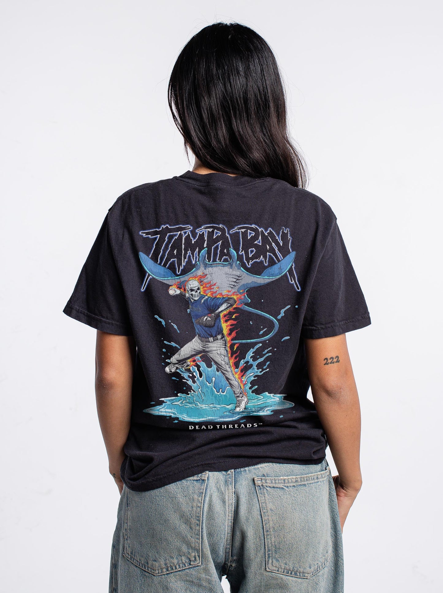 TAMPA BAY BASEBALL - "3 SKULL" PREMIUM T - SHIRT – T-Shirt – Dead Threads Apparel
