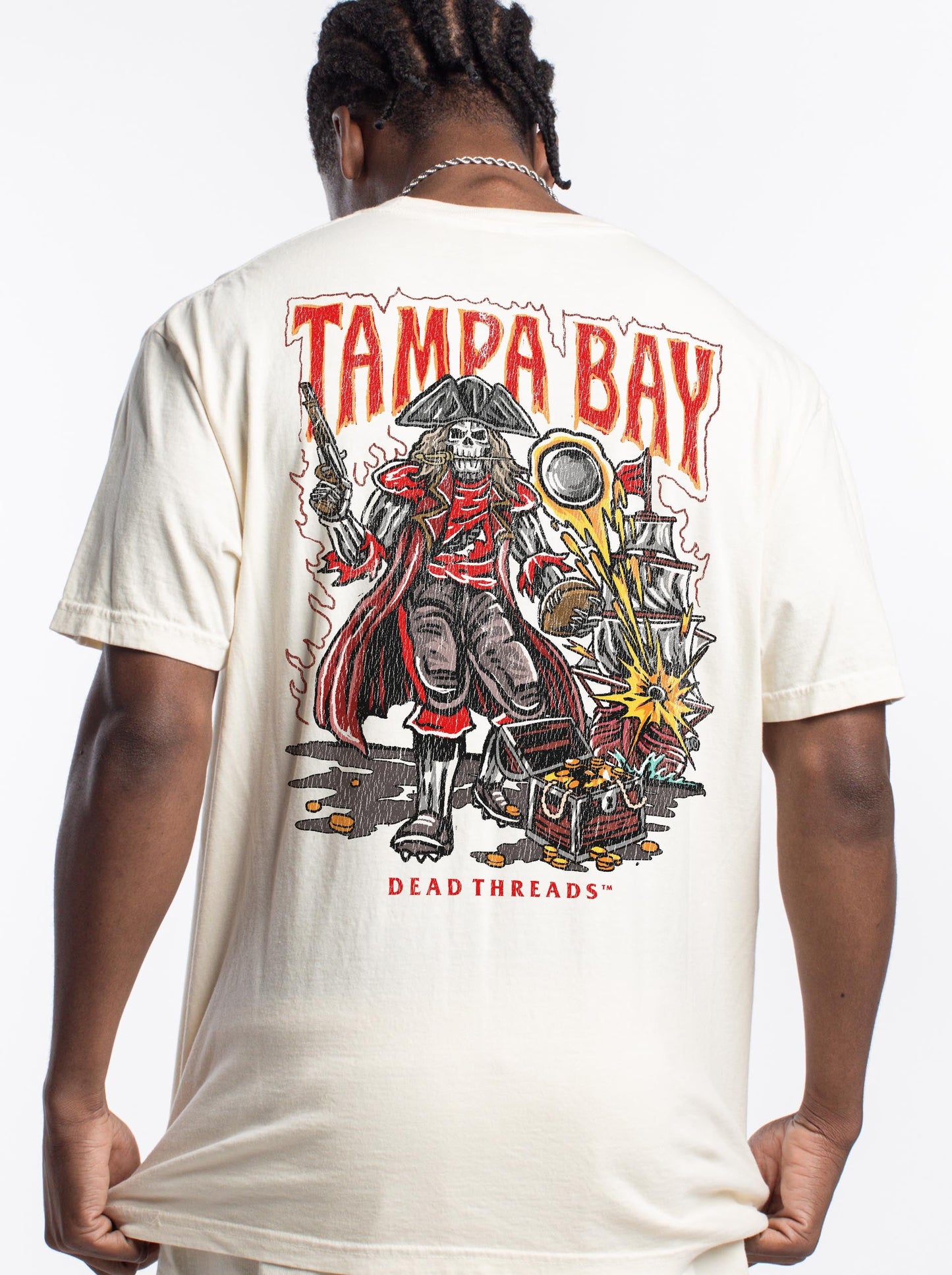TAMPA BAY FOOTBALL - “3 SKULL” PREMIUM T - SHIRT – T-Shirt – Dead Threads Apparel