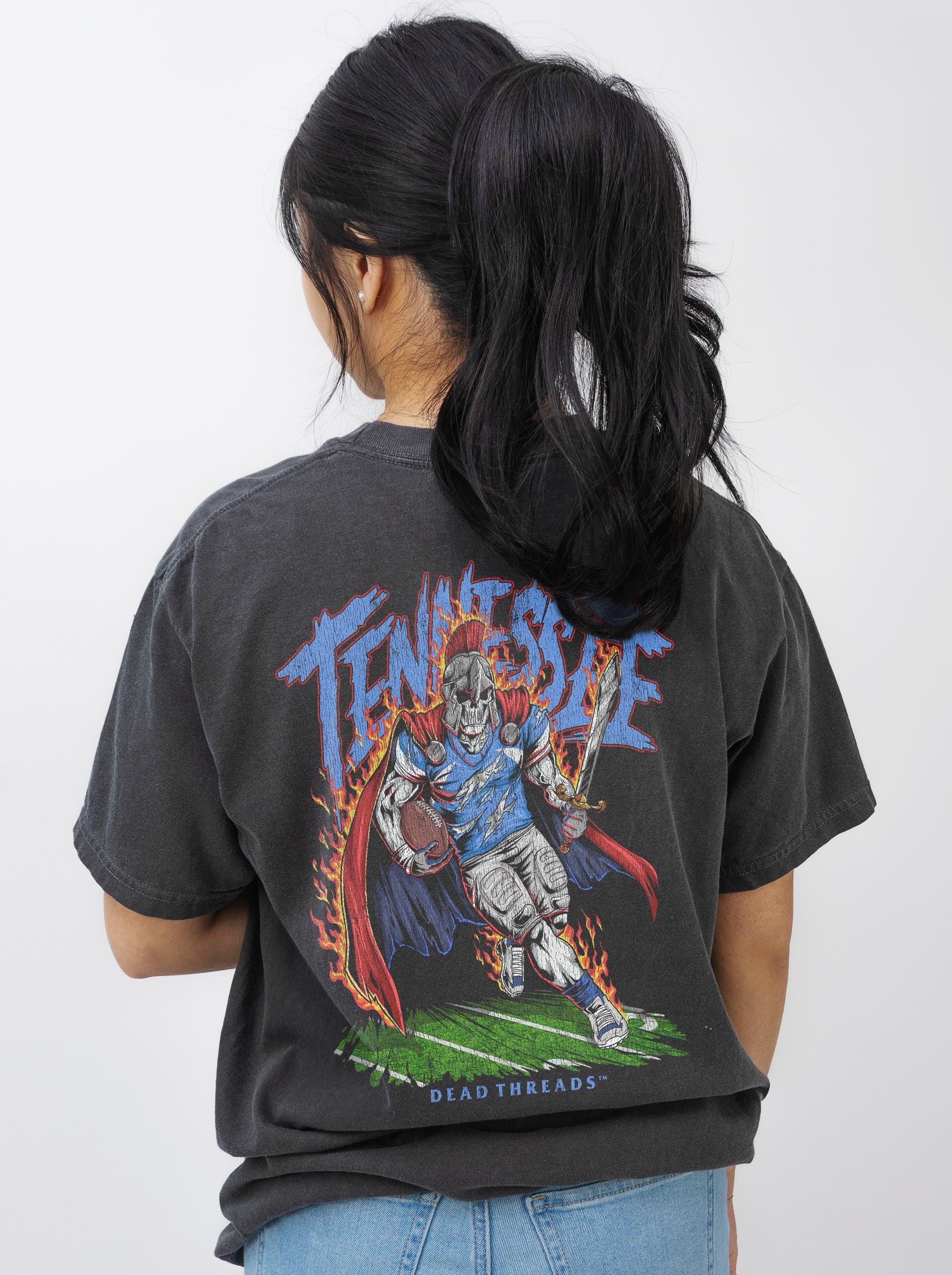 TENNESSEE FOOTBALL - “3 SKULL” PREMIUM T - SHIRT – T-Shirt – Dead Threads Apparel