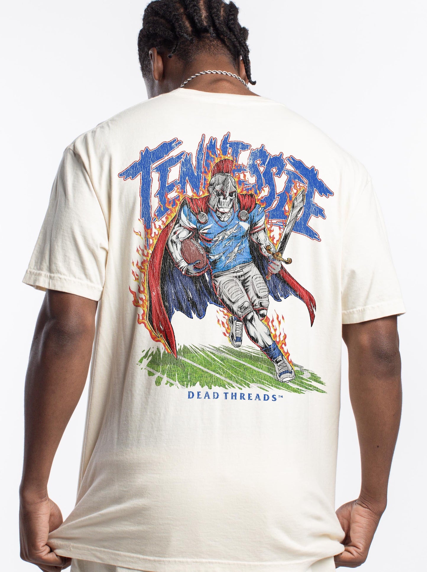 TENNESSEE FOOTBALL - “3 SKULL” PREMIUM T - SHIRT – T-Shirt – Dead Threads Apparel