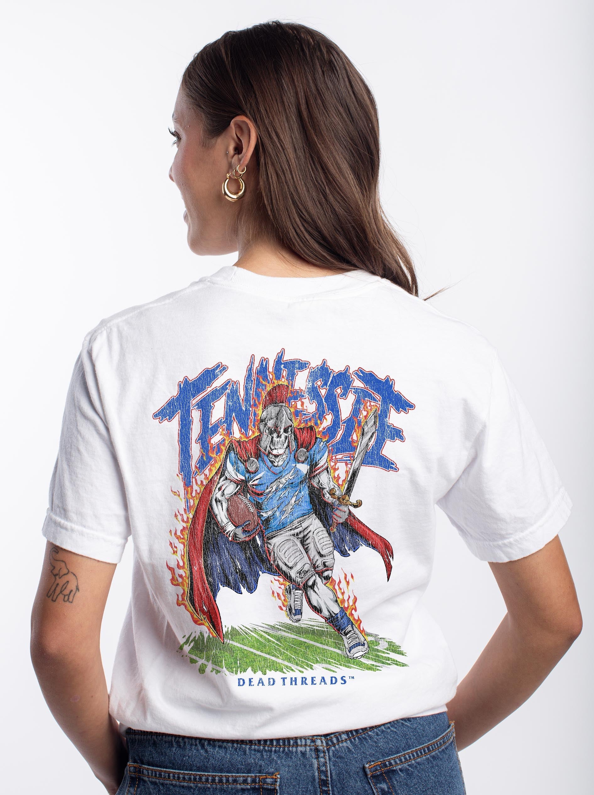 TENNESSEE FOOTBALL - “3 SKULL” PREMIUM T - SHIRT – T-Shirt – Dead Threads Apparel