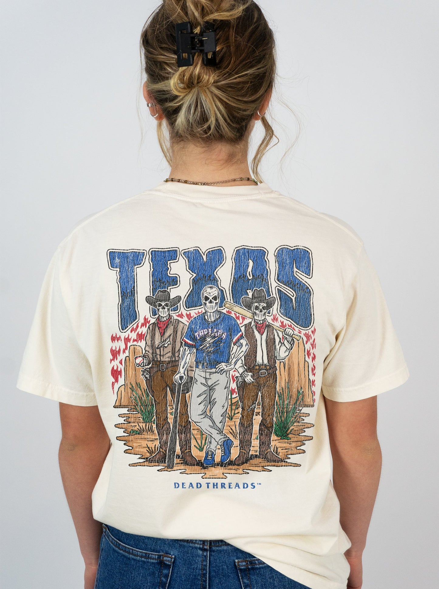 TEXAS BASEBALL - "3 SKULL" PREMIUM SHIRT – T-Shirt – Dead Threads Apparel