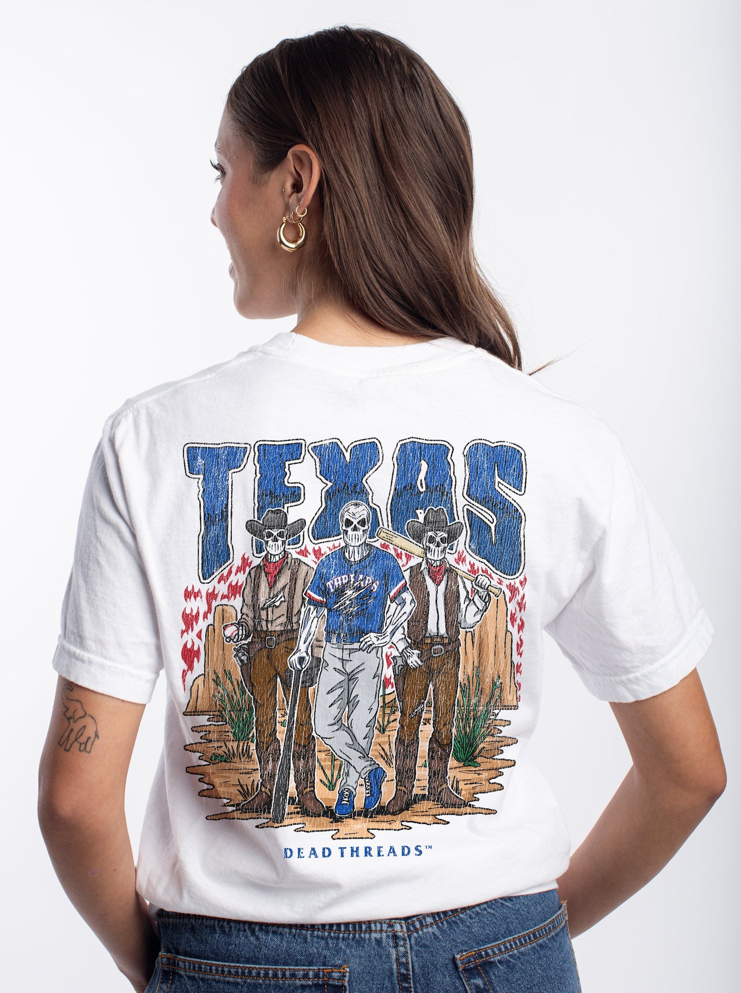 TEXAS BASEBALL - "3 SKULL" PREMIUM SHIRT – T-Shirt – Dead Threads Apparel