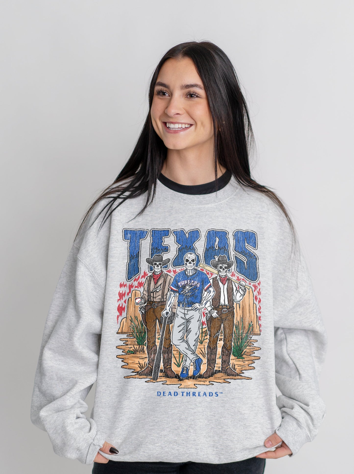 TEXAS BASEBALL CREWNECK SWEATSHIRT – Sweatshirt – Dead Threads Apparel