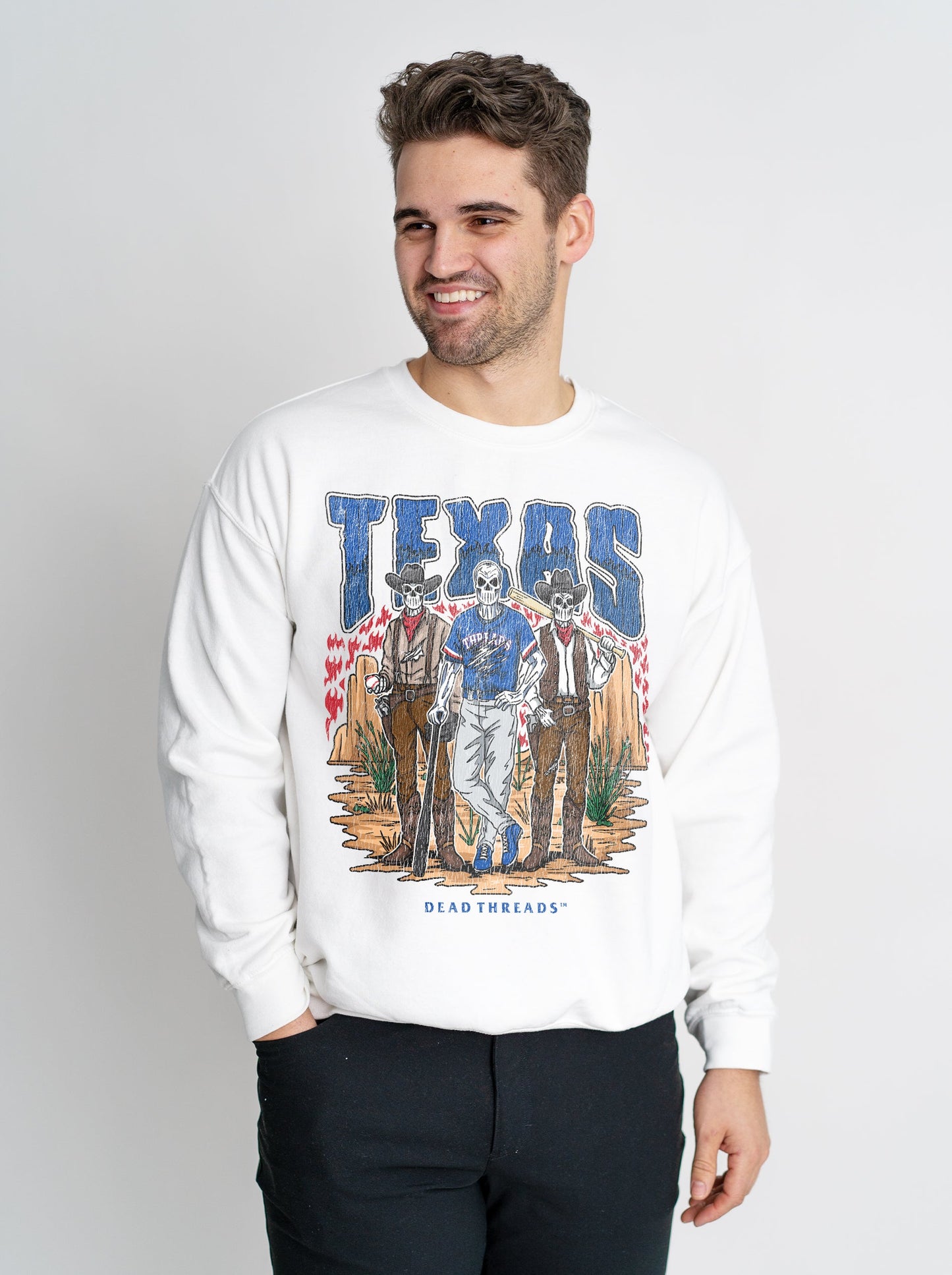 TEXAS BASEBALL CREWNECK SWEATSHIRT – Sweatshirt – Dead Threads Apparel