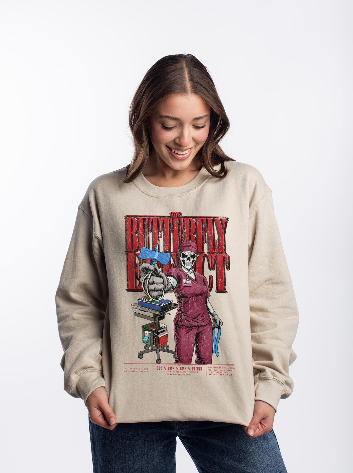 THE BUTTERFLY EFFECT - CREWNECK SWEATSHIRT – Sweatshirt – Dead Threads Apparel