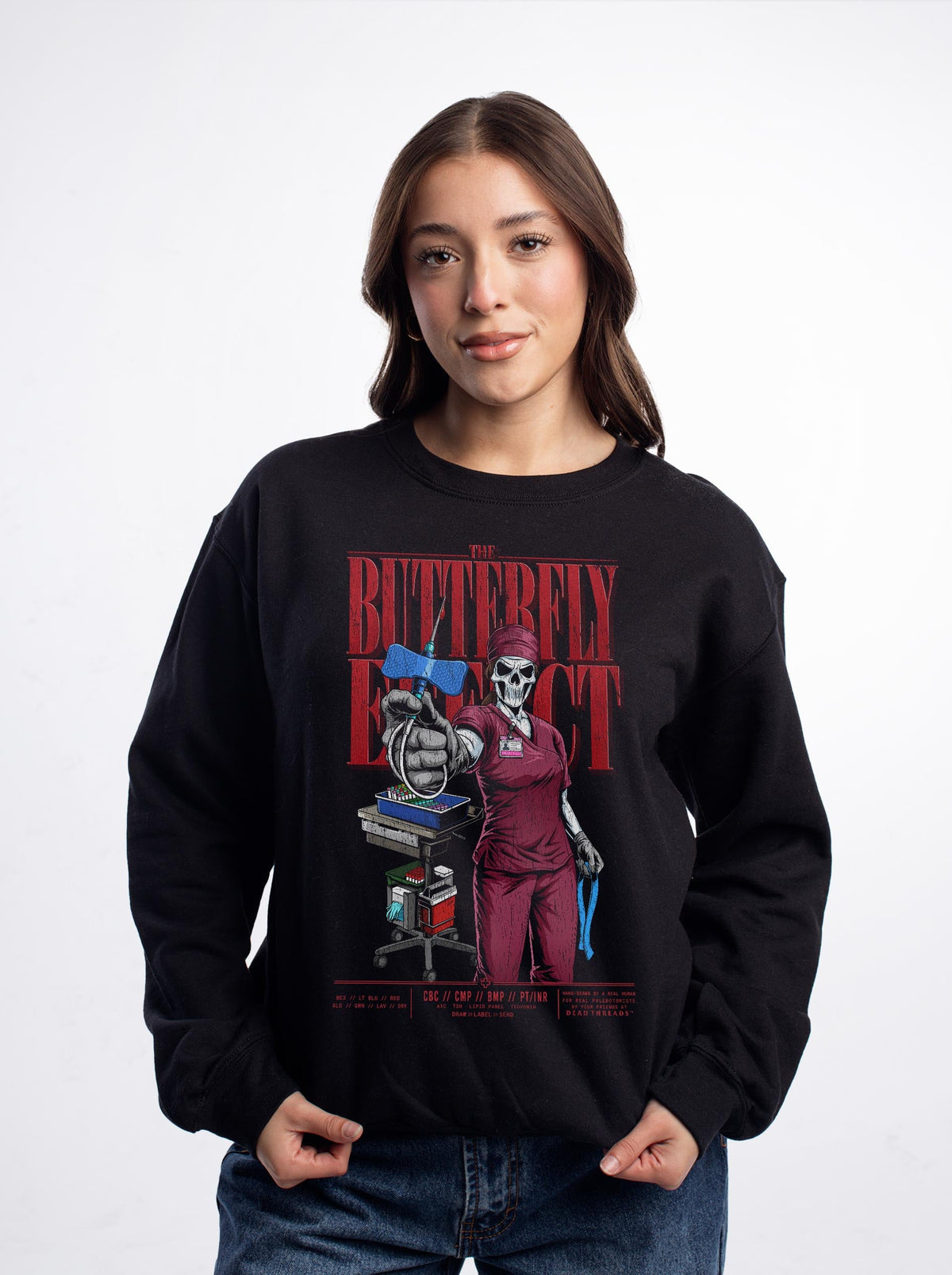 THE BUTTERFLY EFFECT - CREWNECK SWEATSHIRT – Sweatshirt – Dead Threads Apparel