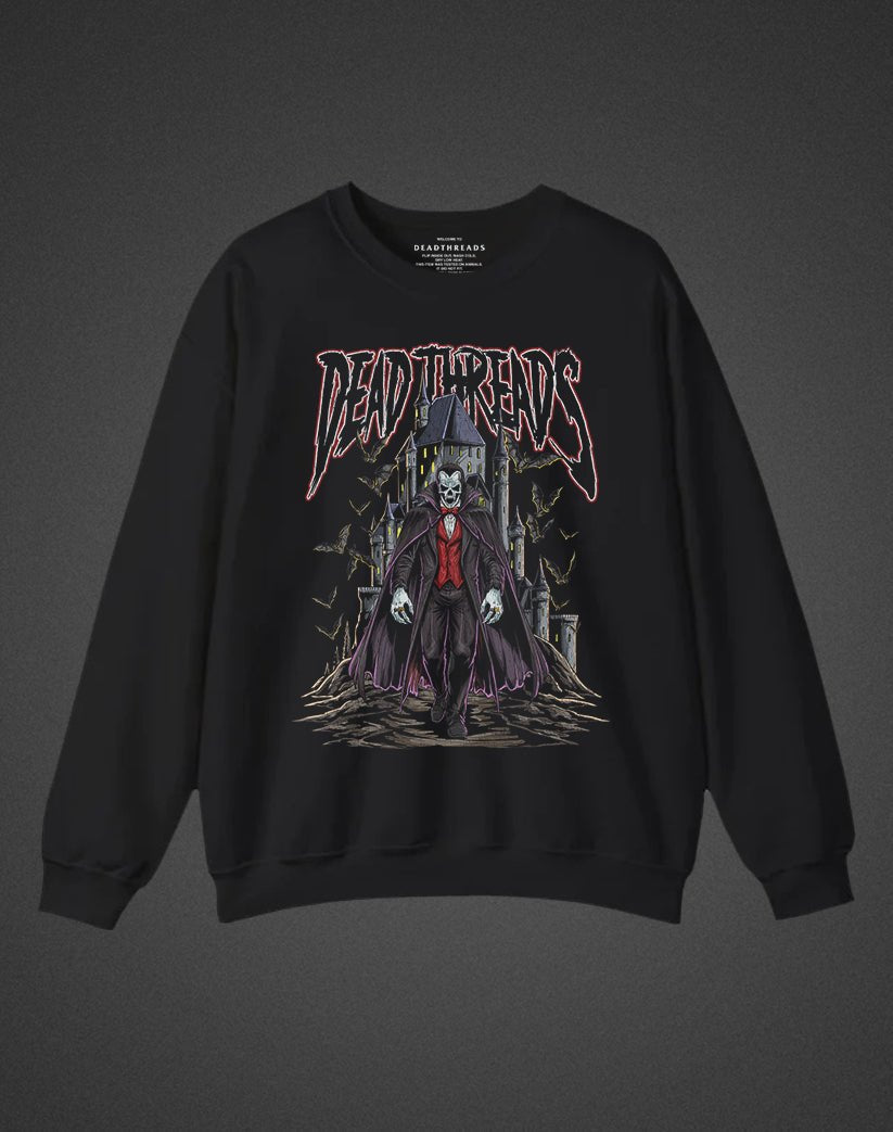 THE VAMPIRE CREWNECK SWEATSHIRT - Halloween Limited Drop – Sweatshirt – Dead Threads Apparel