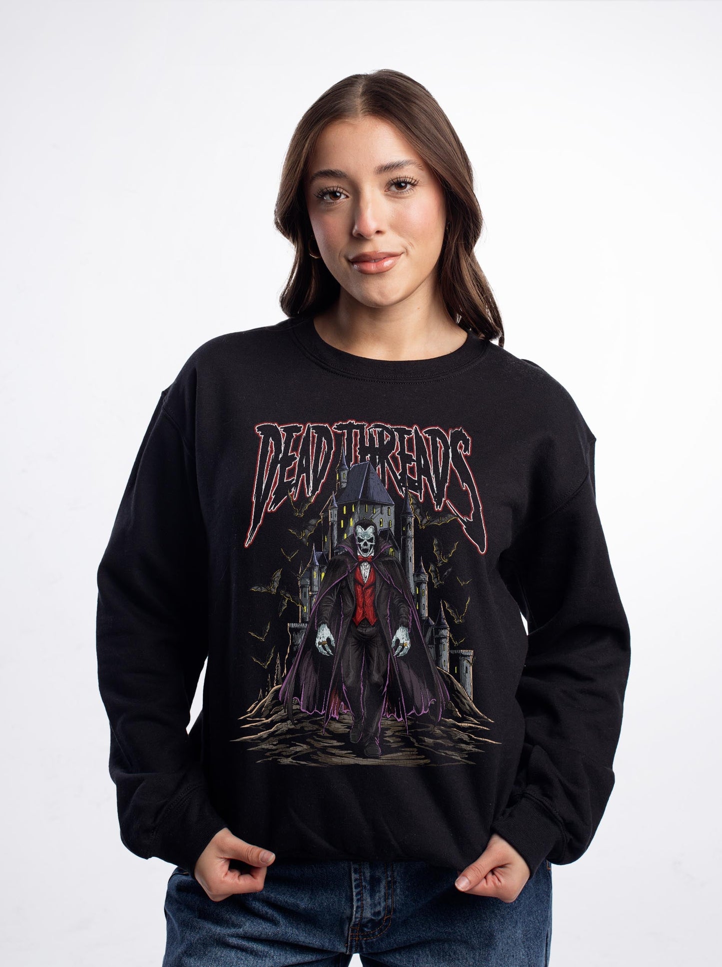 THE VAMPIRE CREWNECK SWEATSHIRT - Halloween Limited Drop – Sweatshirt – Dead Threads Apparel