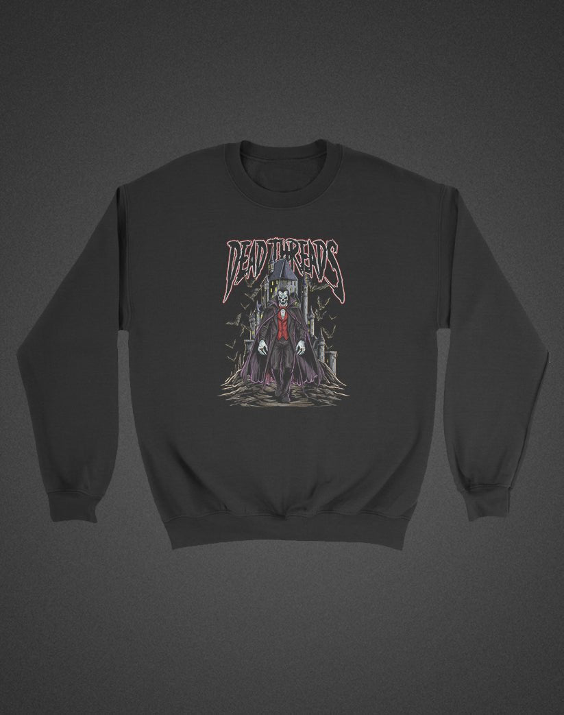 THE VAMPIRE (KIDS) CREWNECK SWEATSHIRT - Halloween Limited Drop – Kids clothes – Dead Threads Apparel