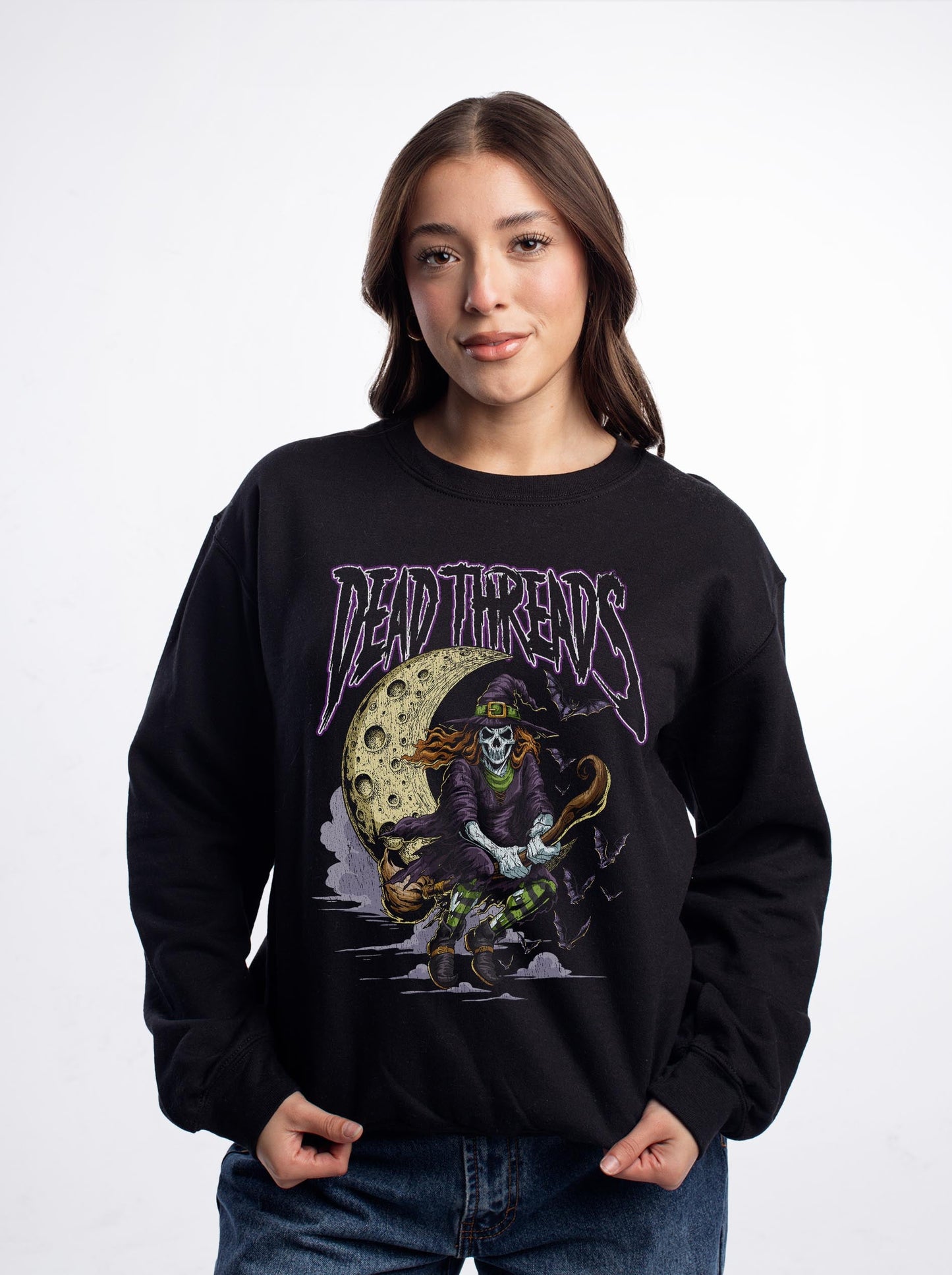 THE WITCH CREWNECK SWEATSHIRT - Halloween Limited Drop – Sweatshirt – Dead Threads Apparel