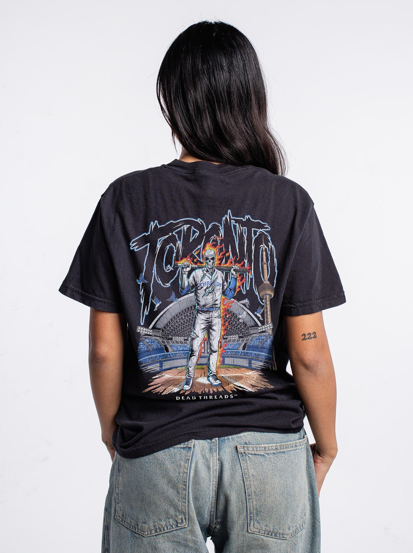 TORONTO BASEBALL - “3 SKULL” PREMIUM T - SHIRT – T-Shirt – Dead Threads Apparel