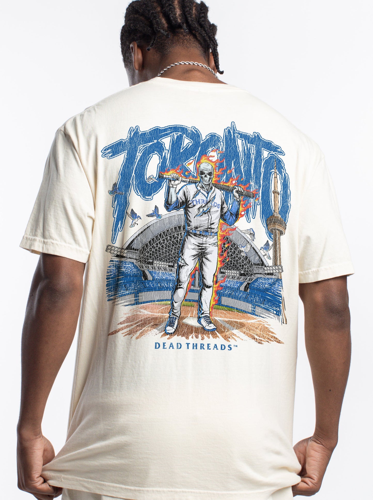 TORONTO BASEBALL - “3 SKULL” PREMIUM T - SHIRT – T-Shirt – Dead Threads Apparel