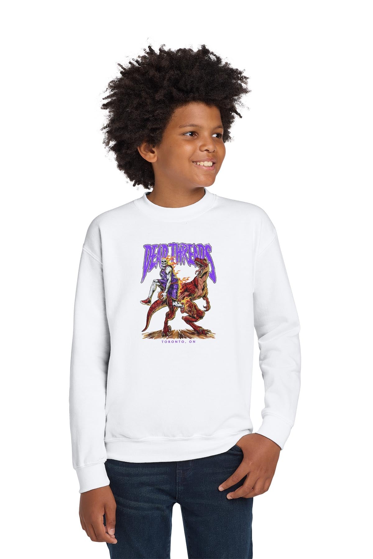 TORONTO BASKETBALL - KIDS CREWNECK SWEATSHIRT – Kids clothes – Dead Threads Apparel