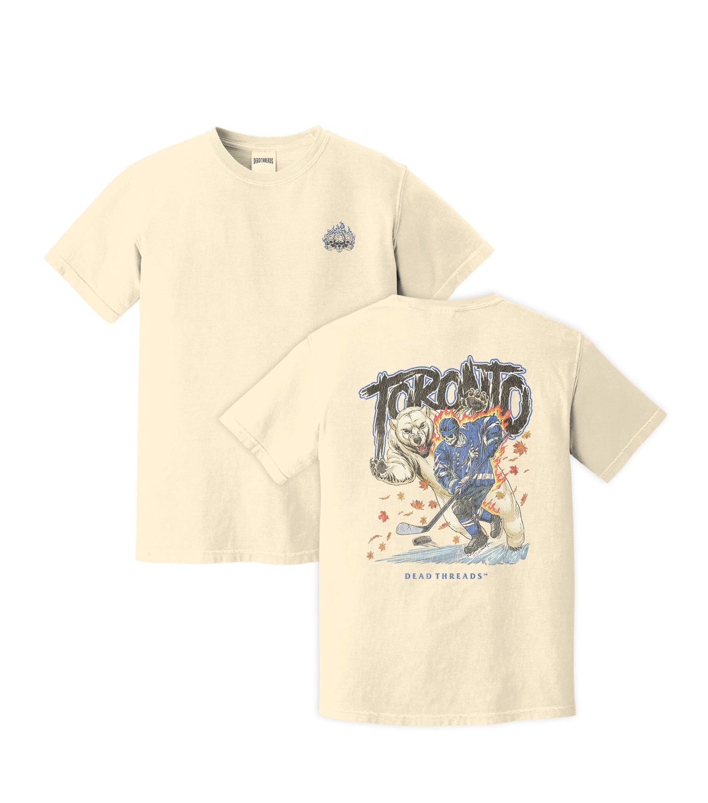 TORONTO HOCKEY - “3 SKULL” PREMIUM T - SHIRT – T-Shirt – Dead Threads Apparel
