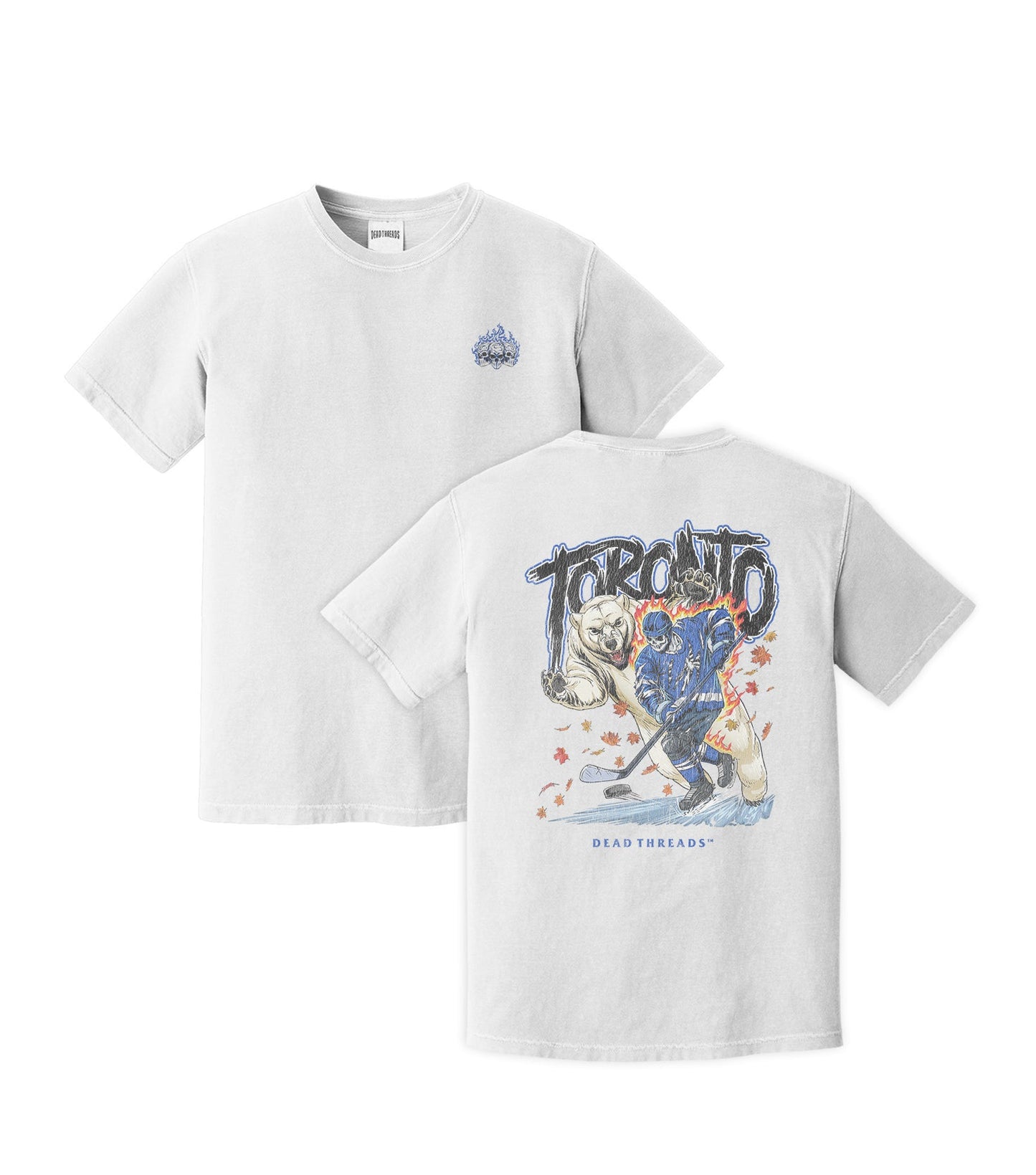 TORONTO HOCKEY - “3 SKULL” PREMIUM T - SHIRT – T-Shirt – Dead Threads Apparel