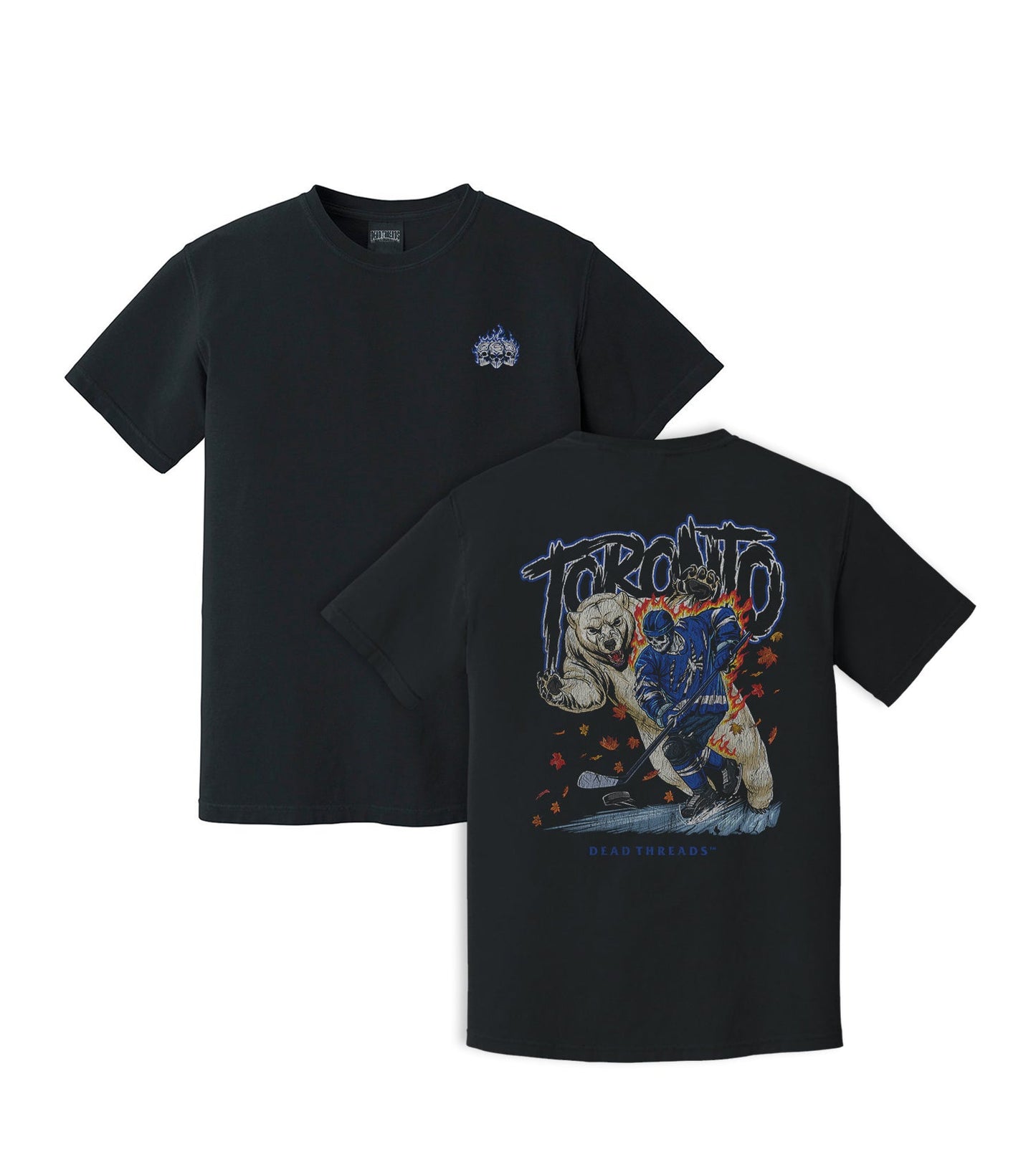 TORONTO HOCKEY - “3 SKULL” PREMIUM T - SHIRT – T-Shirt – Dead Threads Apparel