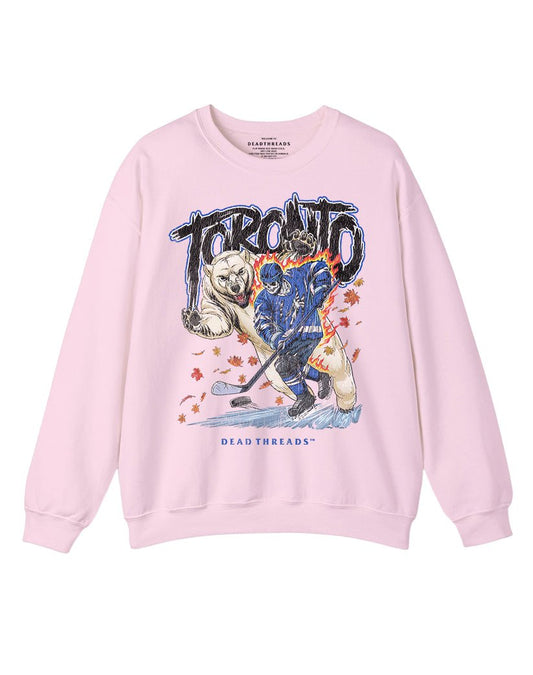 TORONTO HOCKEY CREWNECK SWEATSHIRT - PINK – Sweatshirt – Dead Threads Apparel