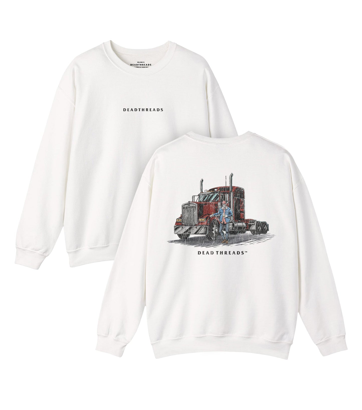 TRUCKED UP - “DT ESSENTIAL" CREWNECK SWEATSHIRT – Sweatshirt – Dead Threads Apparel