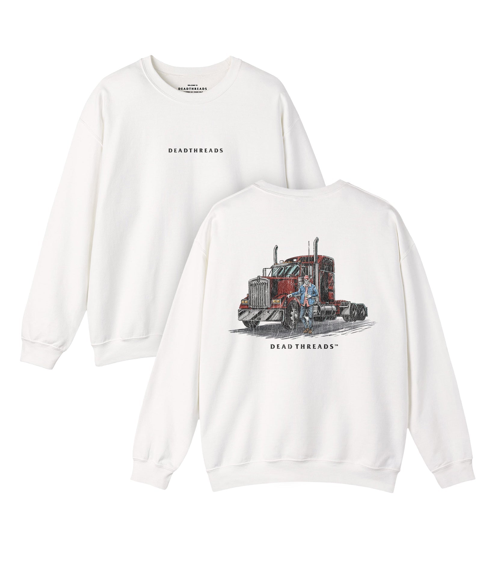 TRUCKED UP - “DT ESSENTIAL" CREWNECK SWEATSHIRT – Sweatshirt – Dead Threads Apparel