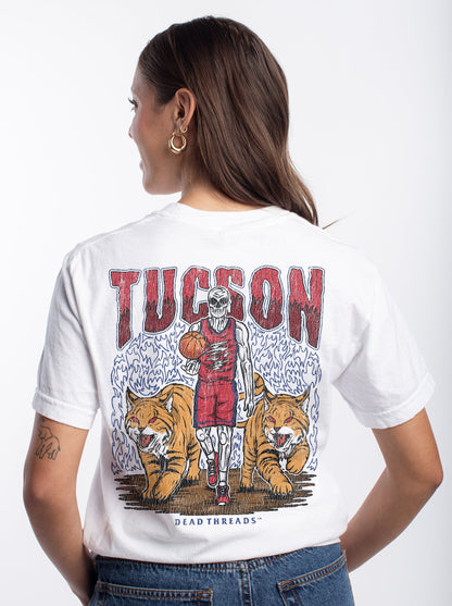 TUCSON BASKETBALL - “3 SKULL” PREMIUM T - SHIRT – T-Shirt – Dead Threads Apparel